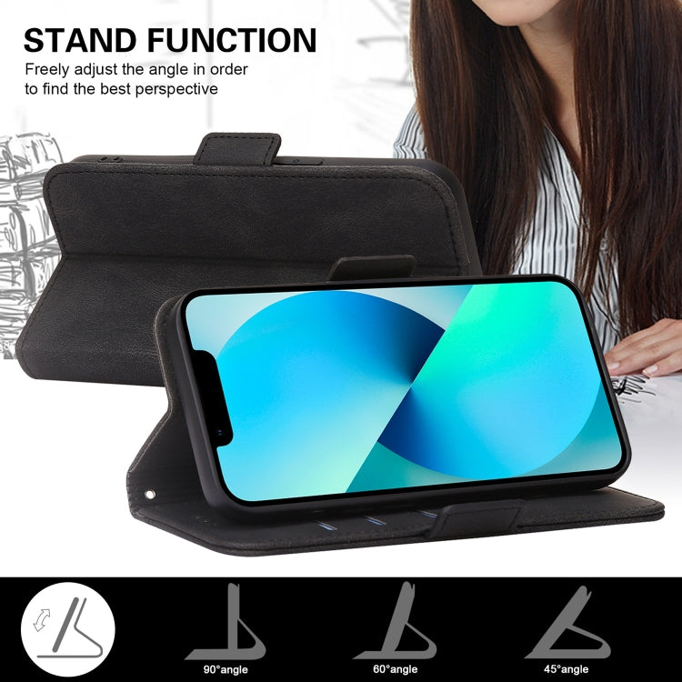 For Samsung Galaxy S22 5G Embossing Stripe RFID Leather Phone Case