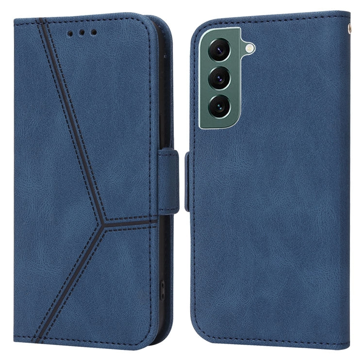 For Samsung Galaxy S22+ 5G Embossing Stripe RFID Leather Phone Case