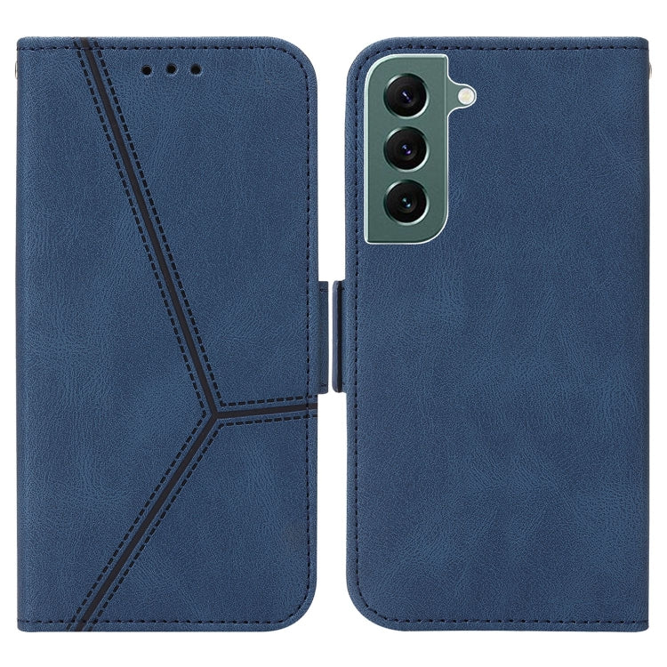 For Samsung Galaxy S22+ 5G Embossing Stripe RFID Leather Phone Case