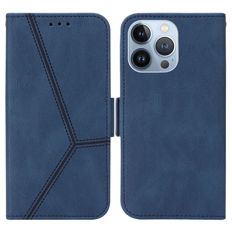 For iPhone 14 Pro Embossing Stripe RFID Leather Phone Case