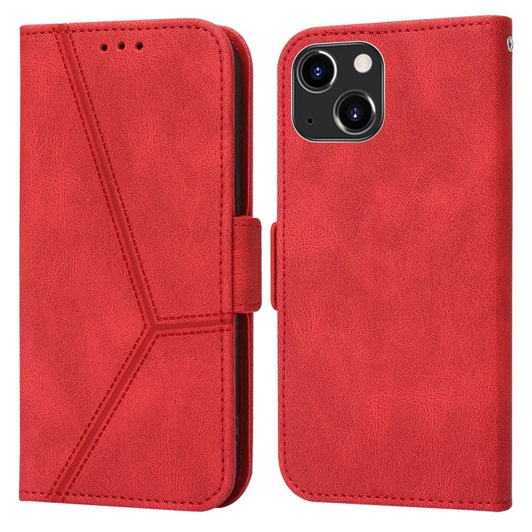 For iPhone 14 Embossing Stripe RFID Leather Phone Case