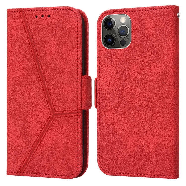 For iPhone 13 Pro Embossing Stripe RFID Leather Phone Case