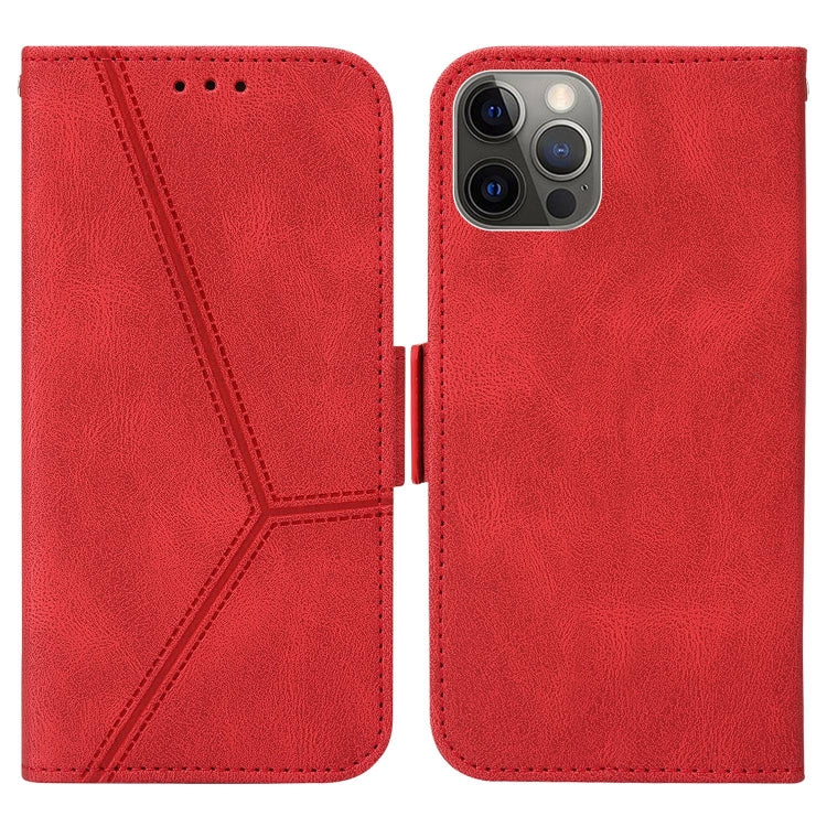 For iPhone 13 Pro Embossing Stripe RFID Leather Phone Case