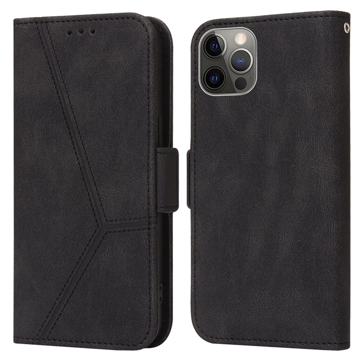 For iPhone 13 Pro Embossing Stripe RFID Leather Phone Case