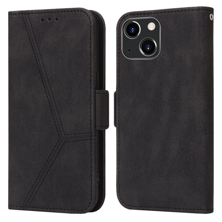 For iPhone 13 Embossing Stripe RFID Leather Phone Case
