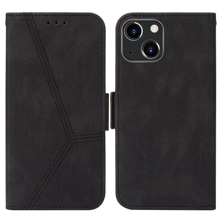 For iPhone 13 Embossing Stripe RFID Leather Phone Case