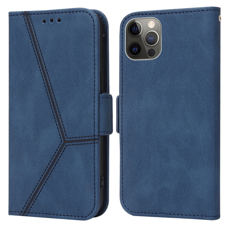For iPhone 12 / 12 Pro Embossing Stripe RFID Leather Phone Case