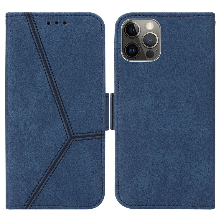 For iPhone 12 / 12 Pro Embossing Stripe RFID Leather Phone Case