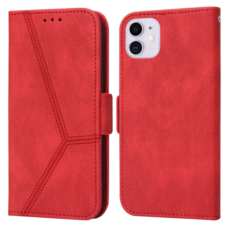 For iPhone 12 mini Embossing Stripe RFID Leather Phone Case