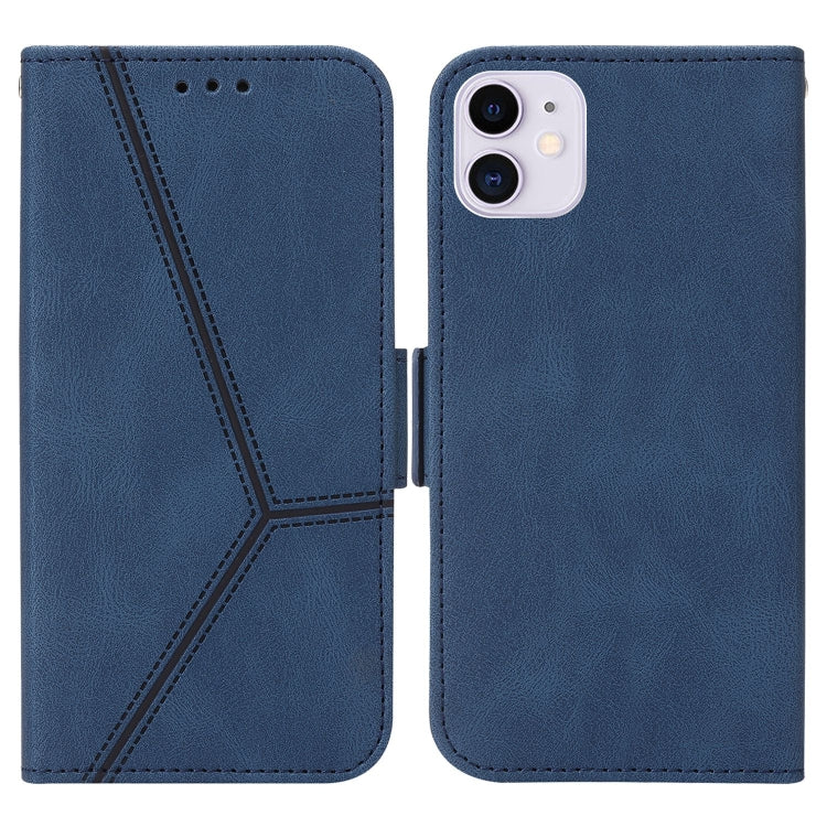For iPhone 12 mini Embossing Stripe RFID Leather Phone Case