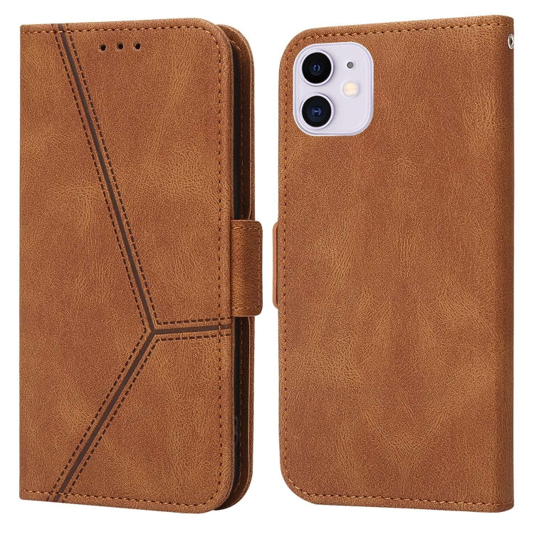 For iPhone 11 Embossing Stripe RFID Leather Phone Case