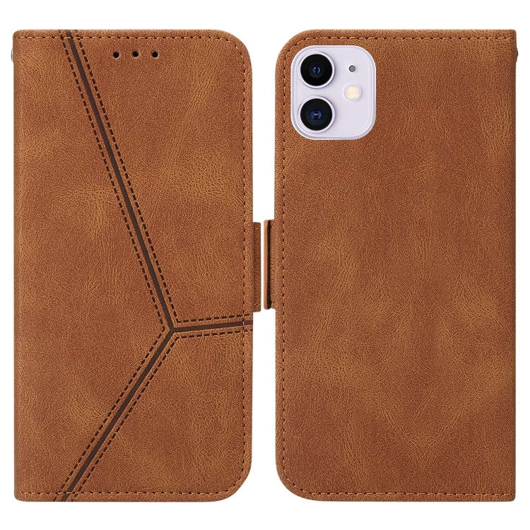 For iPhone 11 Embossing Stripe RFID Leather Phone Case