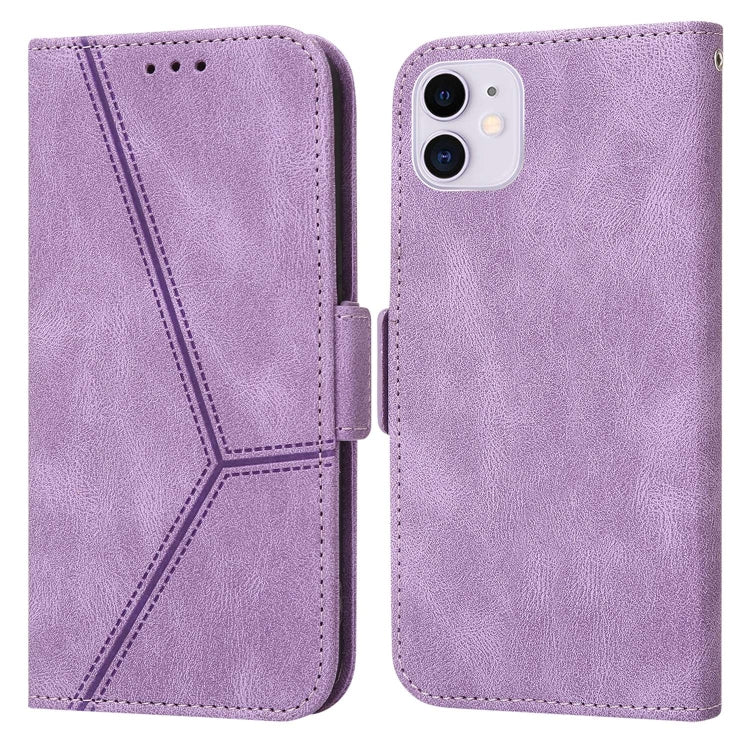 For iPhone 11 Embossing Stripe RFID Leather Phone Case