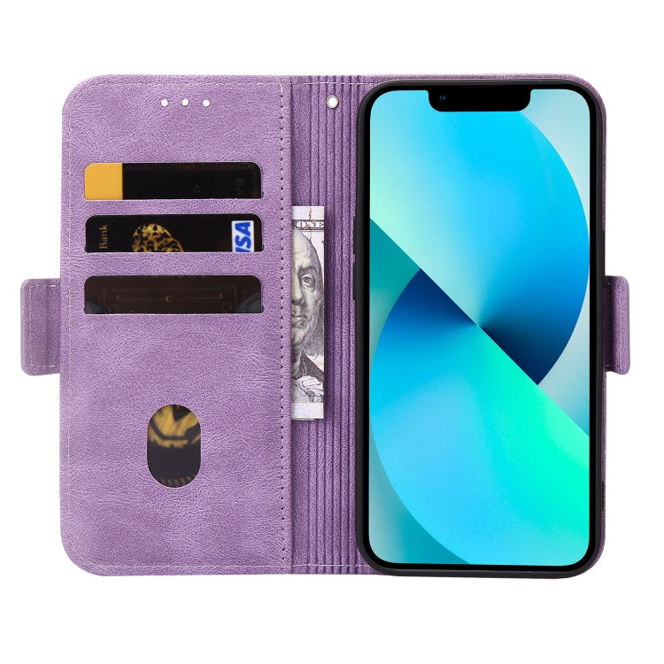 For iPhone SE 2022 / SE 2020 / 8 / 7 Embossing Stripe RFID Leather Phone Case