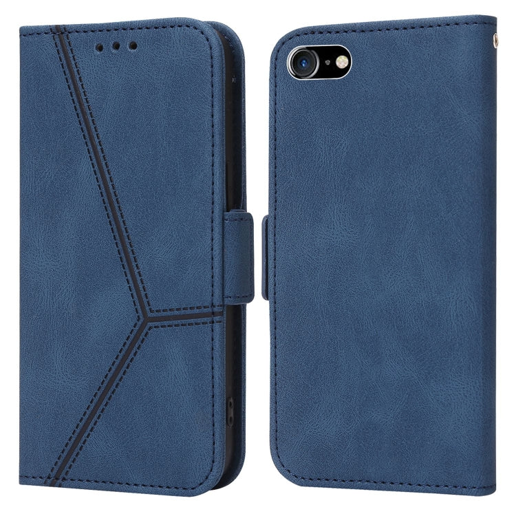 For iPhone SE 2022 / SE 2020 / 8 / 7 Embossing Stripe RFID Leather Phone Case
