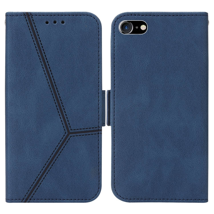 For iPhone SE 2022 / SE 2020 / 8 / 7 Embossing Stripe RFID Leather Phone Case