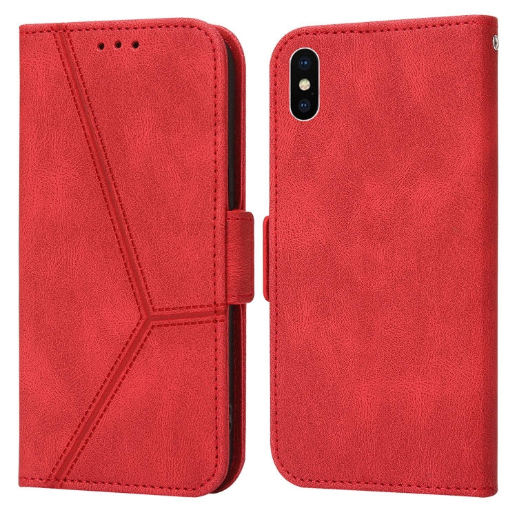 For iPhone X / XS Embossing Stripe RFID Leather Phone Case