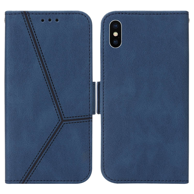 For iPhone X / XS Embossing Stripe RFID Leather Phone Case