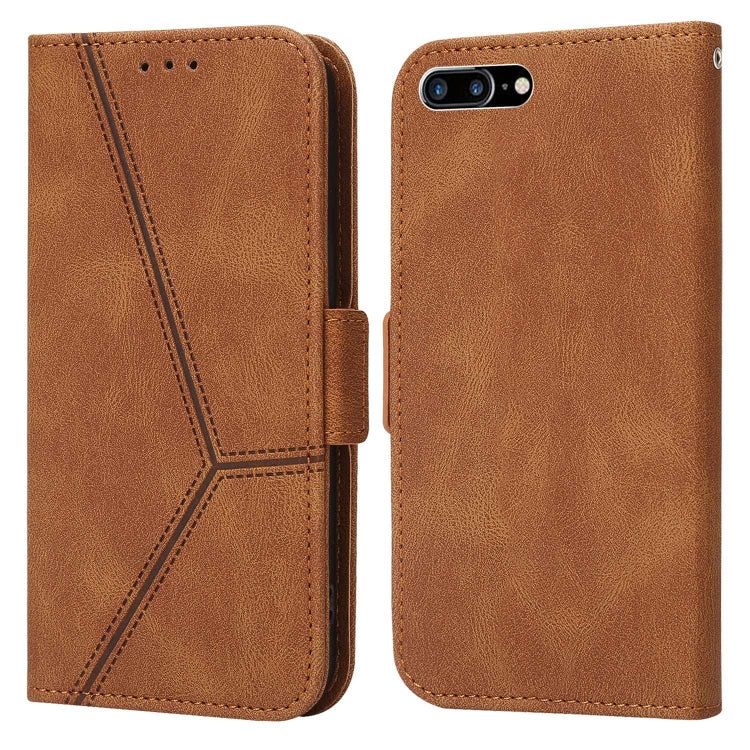 Embossing Stripe RFID Leather Phone Case For iPhone 8 Plus / 7 Plus