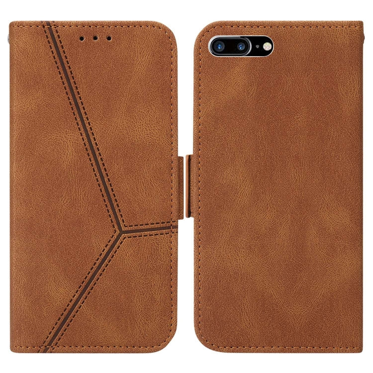 Embossing Stripe RFID Leather Phone Case For iPhone 8 Plus / 7 Plus