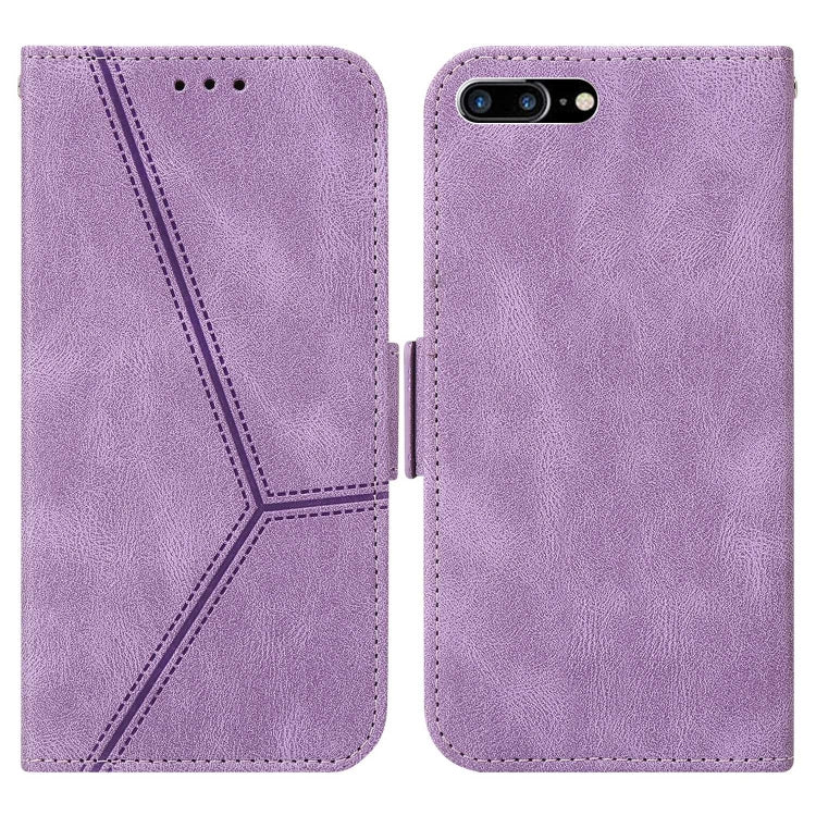 Embossing Stripe RFID Leather Phone Case For iPhone 8 Plus / 7 Plus