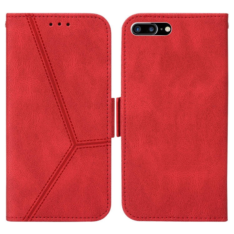Embossing Stripe RFID Leather Phone Case For iPhone 8 Plus / 7 Plus