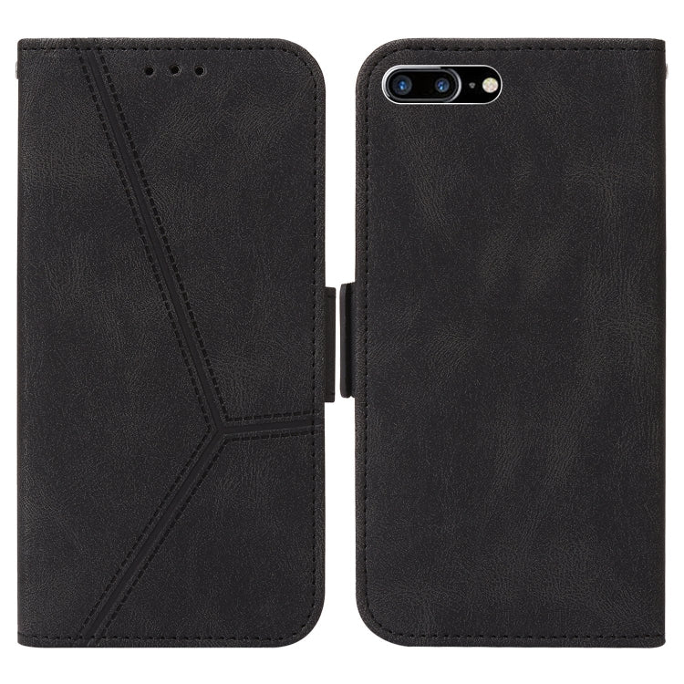 Embossing Stripe RFID Leather Phone Case For iPhone 8 Plus / 7 Plus