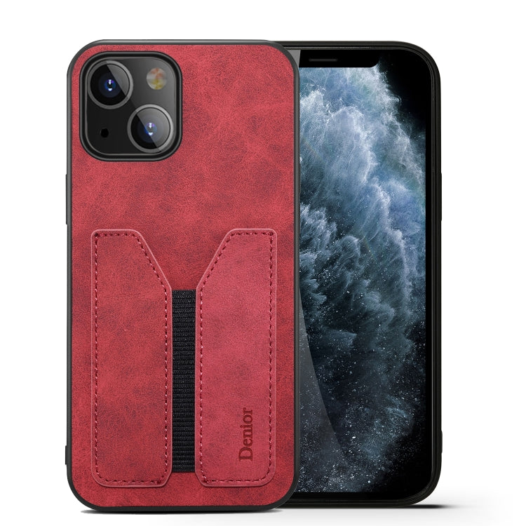 For iPhone 13 Denior Elastic Card Slot PU + TPU Phone Case