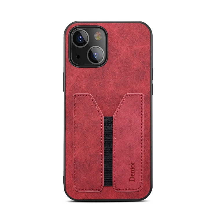 For iPhone 13 Denior Elastic Card Slot PU + TPU Phone Case