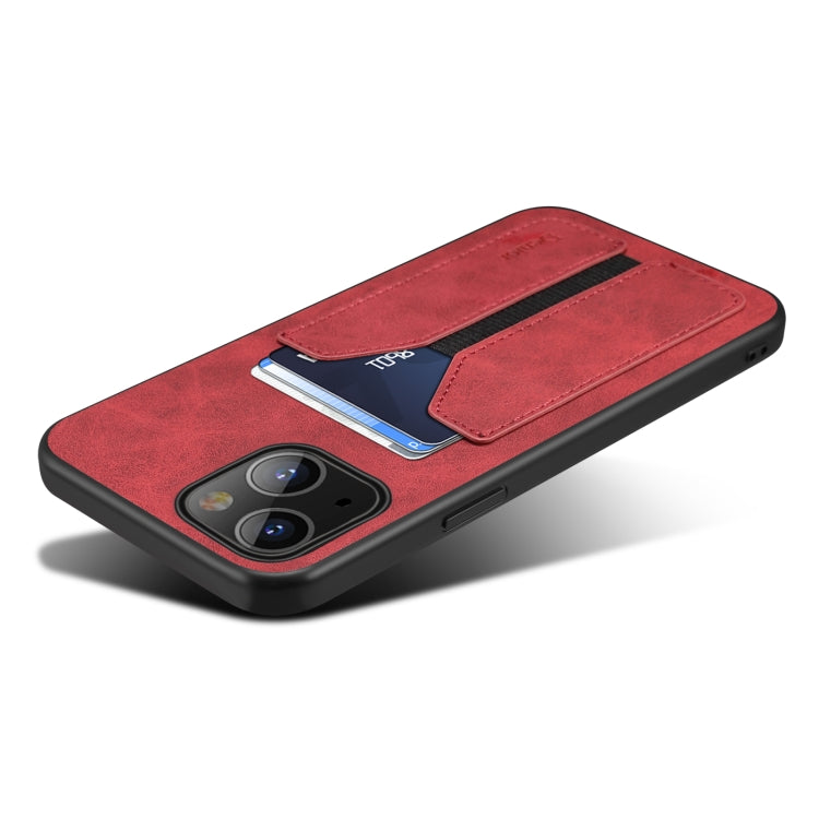 For iPhone 13 Denior Elastic Card Slot PU + TPU Phone Case