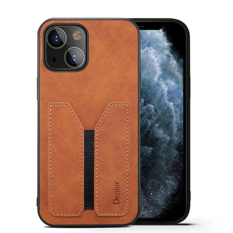 For iPhone 13 Denior Elastic Card Slot PU + TPU Phone Case