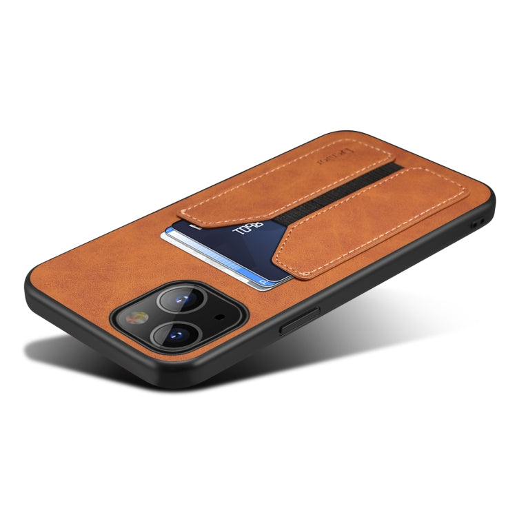 For iPhone 13 Denior Elastic Card Slot PU + TPU Phone Case