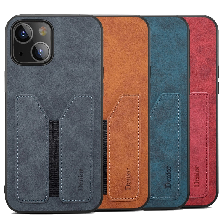 For iPhone 13 Denior Elastic Card Slot PU + TPU Phone Case