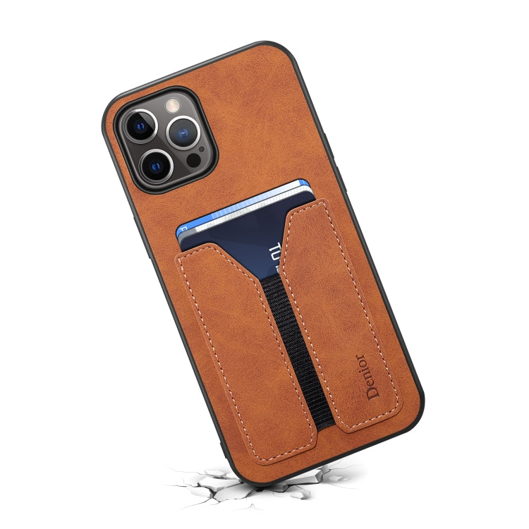 For iPhone 13 Pro Denior Elastic Card Slot PU + TPU Phone Case