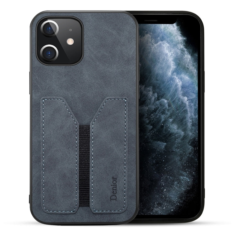 For iPhone 12 Denior Elastic Card Slot PU + TPU Phone Case