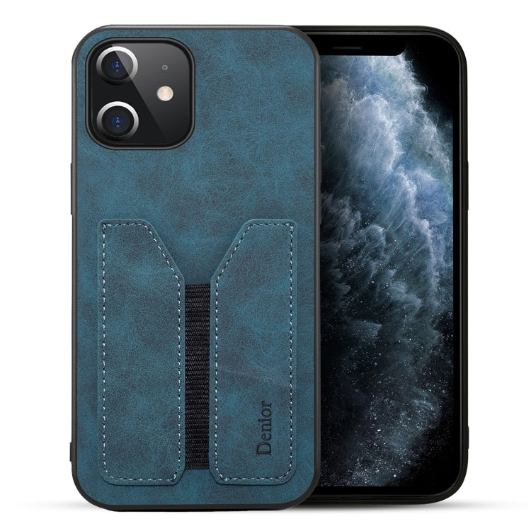 For iPhone 12 Denior Elastic Card Slot PU + TPU Phone Case