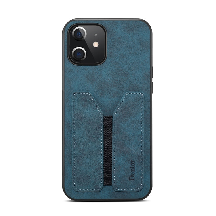 For iPhone 12 Denior Elastic Card Slot PU + TPU Phone Case