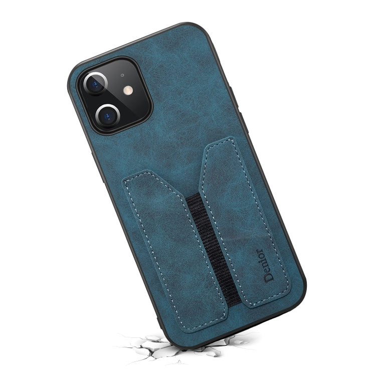 For iPhone 12 Denior Elastic Card Slot PU + TPU Phone Case