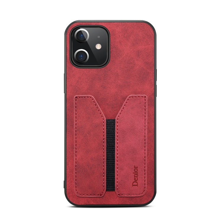 For iPhone 12 Denior Elastic Card Slot PU + TPU Phone Case