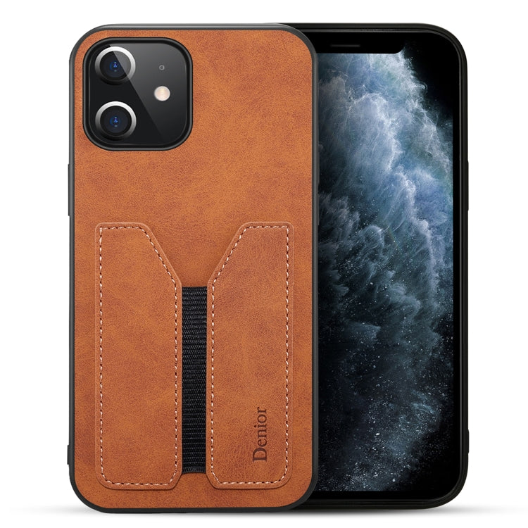For iPhone 12 Denior Elastic Card Slot PU + TPU Phone Case
