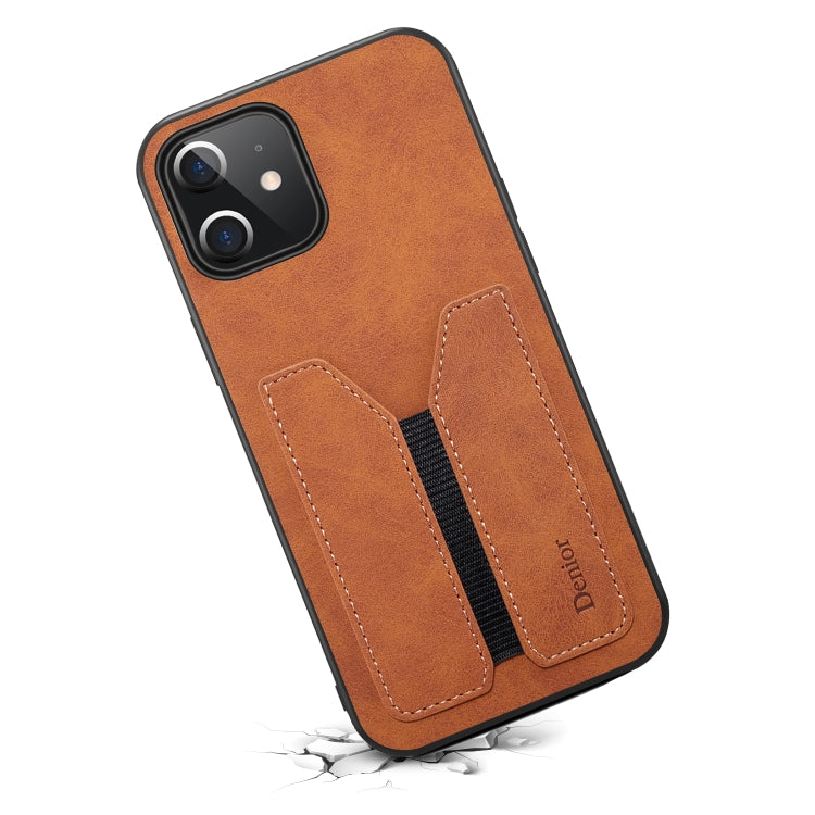 For iPhone 12 Denior Elastic Card Slot PU + TPU Phone Case