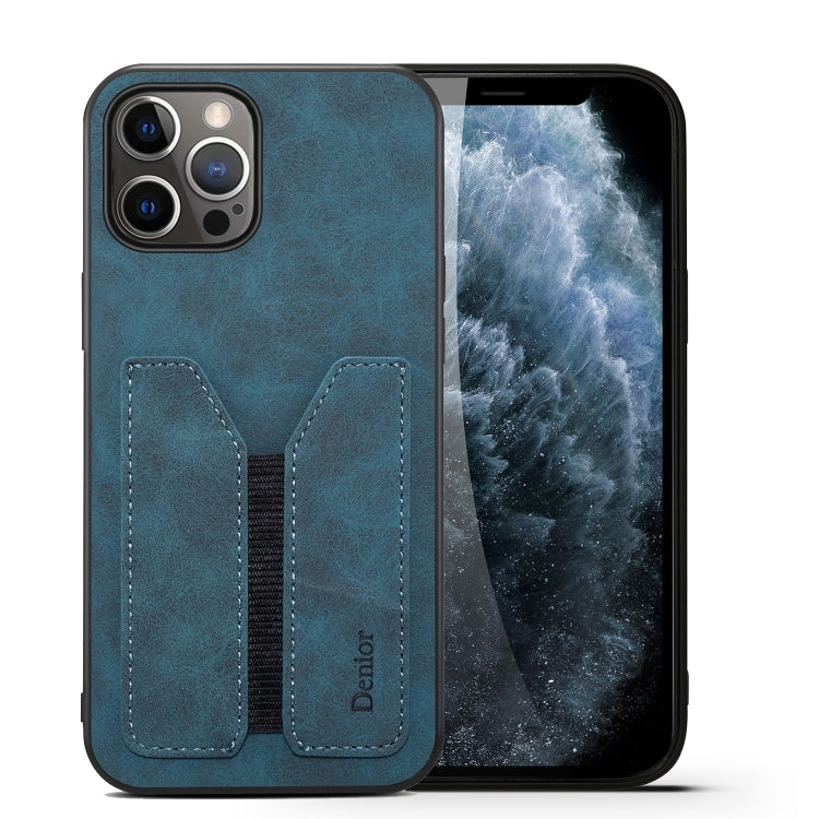 For iPhone 12 Pro Denior Elastic Card Slot PU + TPU Phone Case