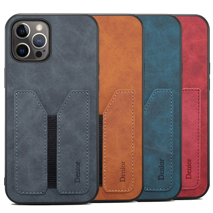 For iPhone 12 Pro Denior Elastic Card Slot PU + TPU Phone Case