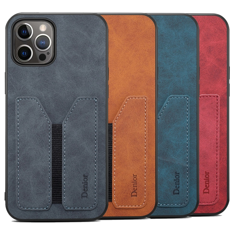 For iPhone 12 Pro Max Denior Elastic Card Slot PU + TPU Phone Case