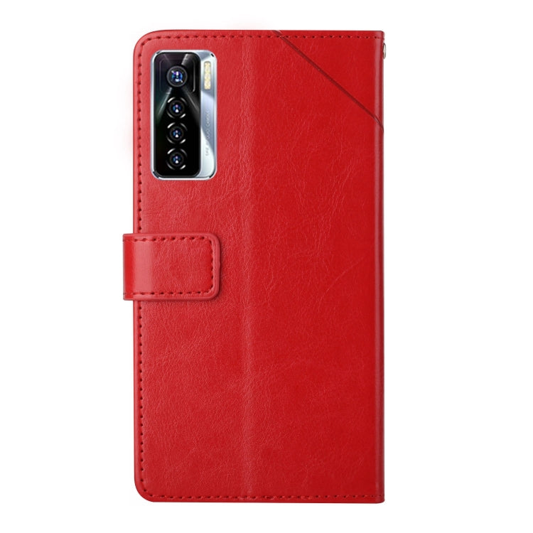 For Tecno Camon 17 Pro HT01 Y-shaped Pattern Flip Leather Phone Case
