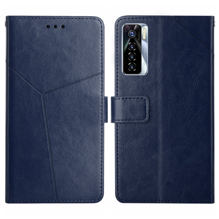 For Tecno Camon 17 Pro HT01 Y-shaped Pattern Flip Leather Phone Case