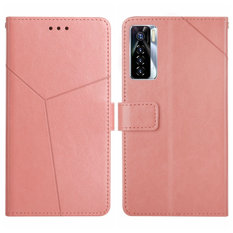For Tecno Camon 17 Pro HT01 Y-shaped Pattern Flip Leather Phone Case