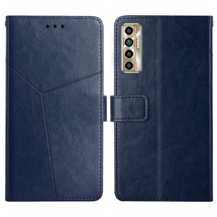 For Tecno Camon 17P HT01 Y-shaped Pattern Flip Leather Phone Case