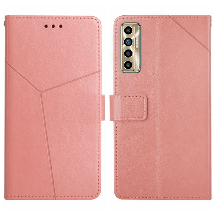 For Tecno Camon 17P HT01 Y-shaped Pattern Flip Leather Phone Case