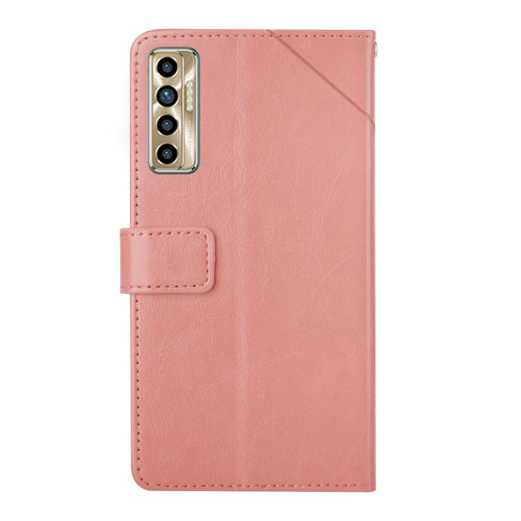 For Tecno Camon 17P HT01 Y-shaped Pattern Flip Leather Phone Case